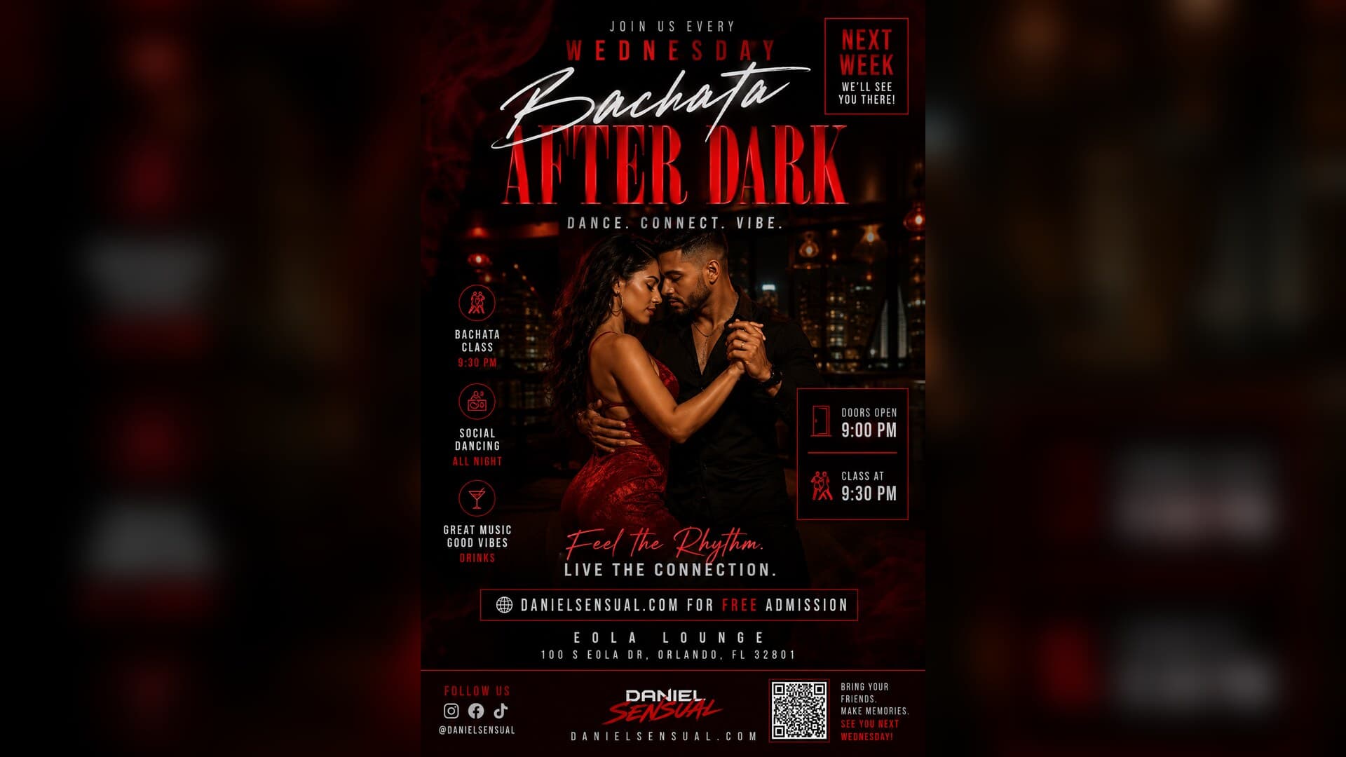 Bachata After Dark at Eola Lounge — weekly bachata night, Wednesday, July 29